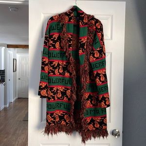 Powerful woman cardigan dressed in LALA L/XL